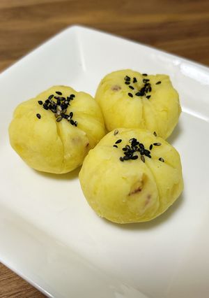 レンチンかんたん！さつまいも茶巾絞り-レシピのメイン写真