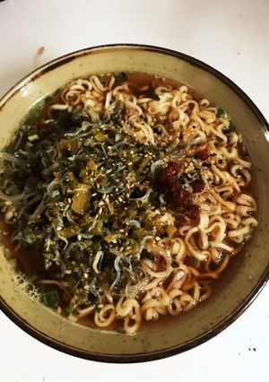 高菜ちりめん入り　ごま味しょうゆラーメン-レシピのメイン写真