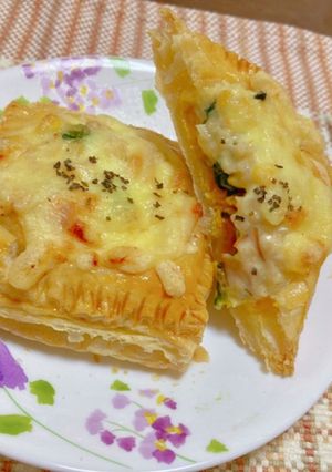 ハムとかぼちゃのオートミールクリームパイ-レシピのメイン写真