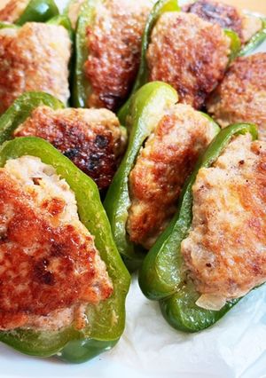 豆腐でヘルシーにピーマンの肉詰め-レシピのメイン写真