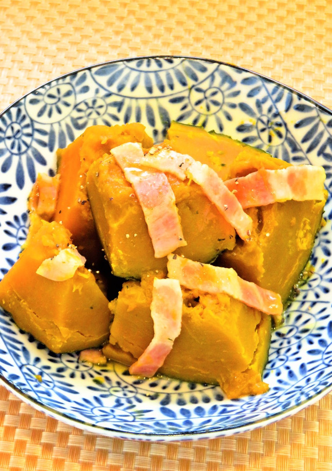 ☺簡単おかず♪南瓜とベーコンの洋風煮物☺-レシピのメイン写真