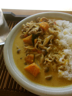 激旨!かぼちゃとしめじのグリーンカレー-レシピのメイン写真