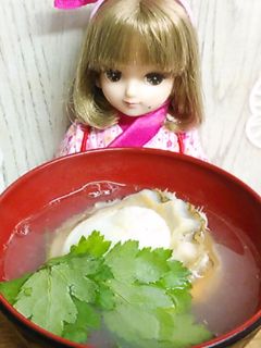 リカちゃん♡月日貝のお吸い物◌°.*·-レシピのメイン写真