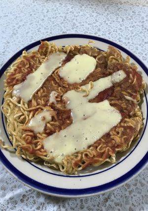 もちもちラーメンピザ-レシピのメイン写真