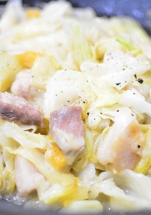 たっぷりキャベツと豚バラの塩レモン蒸し♬-レシピのメイン写真