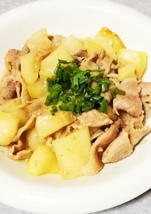夕顔と豚の胡麻ダレ煮 (冬瓜でもＯＫ)-レシピのメイン写真