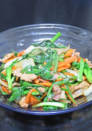 時短簡単千切り野菜と豚肉の超簡単炒め物-レシピのメイン写真