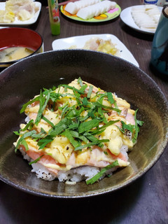 炙りサーモンチーズ丼-レシピのメイン写真
