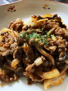 簡単!牛こまのケチャップ炒め-レシピのメイン写真