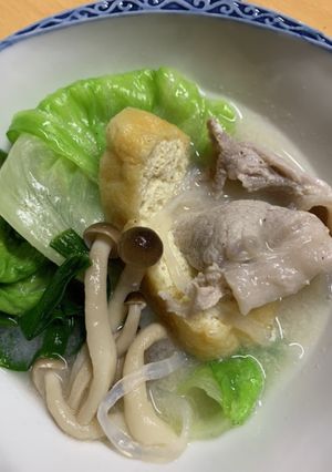 アーモンドミルクレタスなべ-レシピのメイン写真
