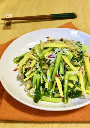 さつま芋と小松菜のうま塩炒め-レシピのメイン写真