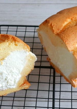 クリームたっぷり生シフォンパウンドケーキ-レシピのメイン写真