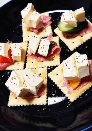 お漬物カナッペ-レシピのメイン写真