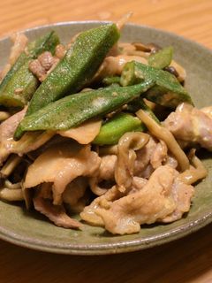 豚肉とオクラのオイマヨ炒め-レシピのメイン写真