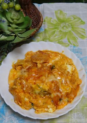 ワンパン！超絶時短！限界飯♪　とろ玉キムチーズ丼-レシピのメイン写真