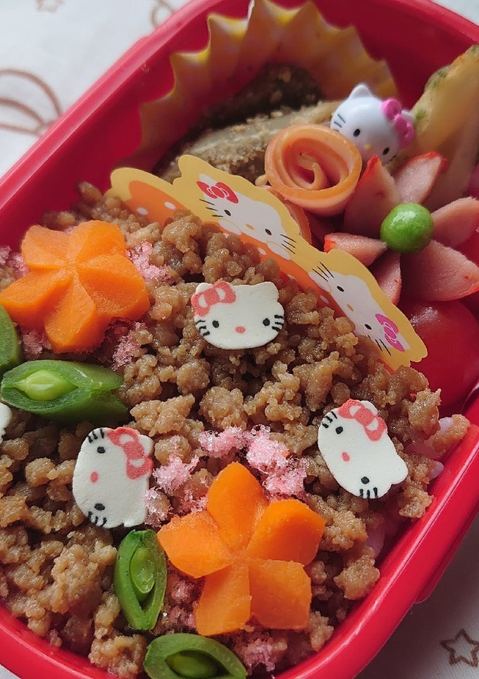 幼稚園弁当　そぼろ弁当-レシピのメイン写真