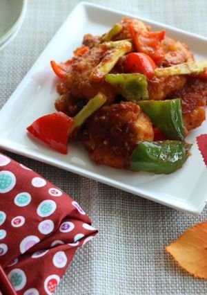 鶏胸肉とカラフル野菜のマスタードソテー-レシピのメイン写真