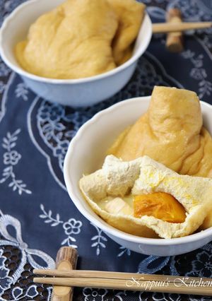 かぼちゃとカマンベールの茶巾煮-レシピのメイン写真