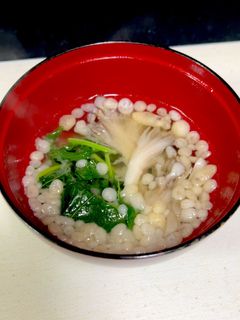舞茸と大根の葉の味噌汁-レシピのメイン写真