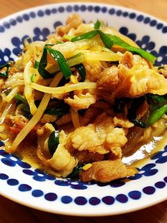 豚肉とニラもやしの中華炒め-レシピのメイン写真