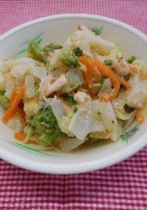 学校給食：花野菜のゆずドレッシングサラダ-レシピのメイン写真