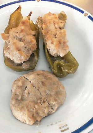 ピーマンの豆腐ハンバーグ焼き-レシピのメイン写真