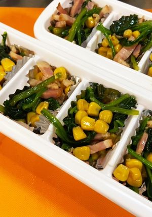 ベーコンとほうれん草のバターコーン-レシピのメイン写真