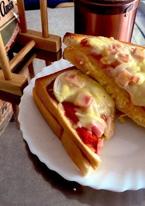 コメダ珈琲風！卵サンド・ピザトースト-レシピのメイン写真