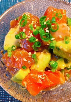 ＊マグロとサーモンとアボカドのポキ＊-レシピのメイン写真