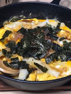 山芋と卵の鉄板焼きワサビ醤油で。-レシピのメイン写真