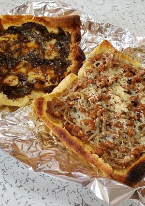 超簡単!納豆しらすマヨ低糖質油揚げピザ-レシピのメイン写真