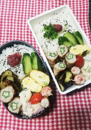 高校男子弁当♡豚バラオクラ巻き10/1-レシピのメイン写真