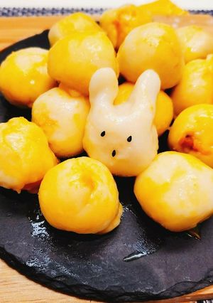 豆腐とかぼちゃのお月見だんご-レシピのメイン写真