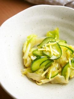 胡瓜・キャベツ・生姜の酢の物♪生姜香る♪-レシピのメイン写真