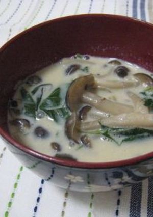 豆乳仕立て☆モロきのスープ-レシピのメイン写真