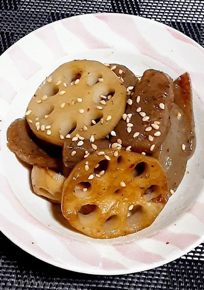蓮根と蒟蒻のピリ辛炒め-レシピのメイン写真