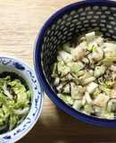 白菜と塩昆布あっという間に塩もみとサラダ