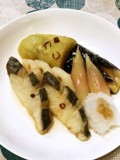 サワラと秋なすの南蛮漬け-レシピのメイン写真