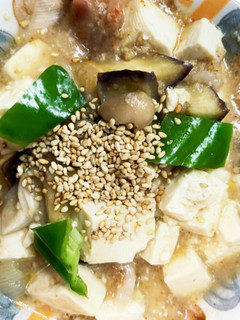 全てレンジ豚こま梅和風麻婆豆腐&茄子-レシピのメイン写真
