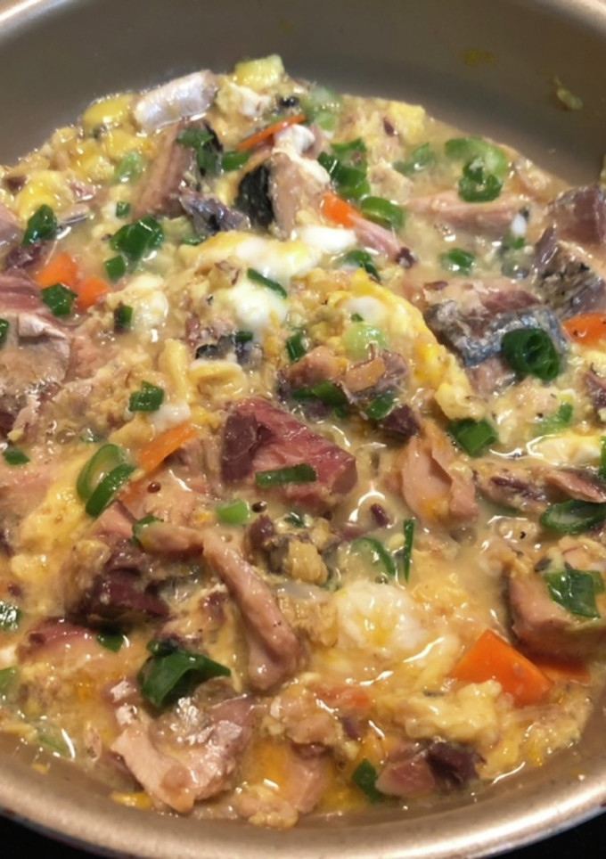 サバ缶の卵とじ丼ぶり-レシピのメイン写真