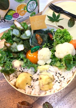栄養満彩　スポーツの秋のスピルリナ弁当-レシピのメイン写真