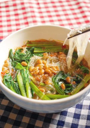 ピリ辛納豆春雨-レシピのメイン写真