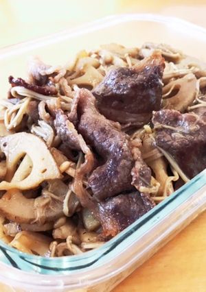 ご飯がススム★牛肉とれんこんの甘辛炒め-レシピのメイン写真