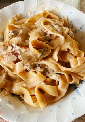 ウィンナーときのこのマヨクリームパスタ-レシピのメイン写真