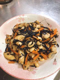フライパンでひじきの煮物-レシピのメイン写真