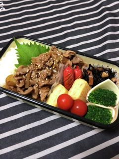 男子高校生弁当★75 生姜焼き弁当-レシピのメイン写真