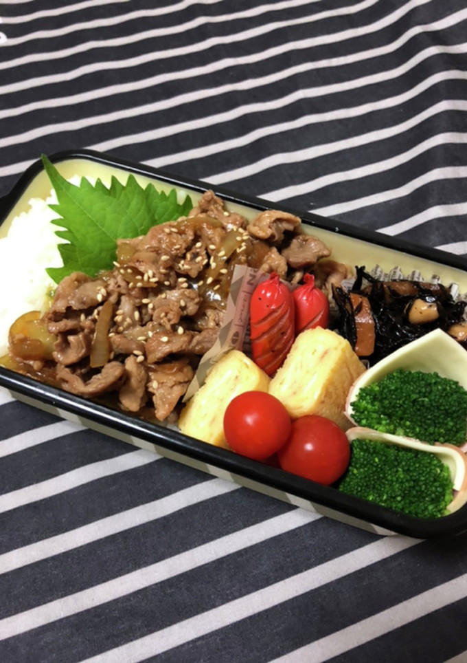 男子高校生弁当★75 生姜焼き弁当-レシピのメイン写真