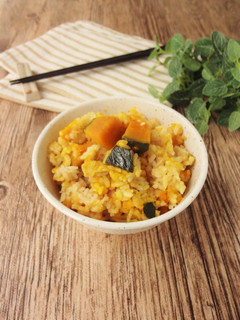 圧力鍋★かぼちゃと油揚げの炊き込みご飯-レシピのメイン写真