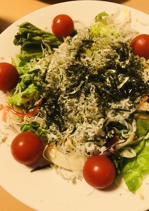 市販サラダで簡単に●しらす海苔サラダ-レシピのメイン写真