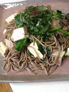 お豆腐とほうれん草の和風蕎麦パスタ♪-レシピのメイン写真